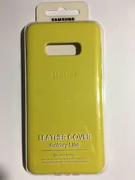 Чохол шкіряний протиударний оригінальний Official Leather Cover EF-VG970LYEGRU для Samsung Galaxy S10e Yellow - мініатюра 6