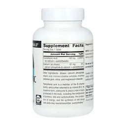 Вітамін B5 для надниркових залоз Пантотенова кислота Source Naturals 100 мг (Pantothenic Acid) - 250 таблеток - мініатюра 2