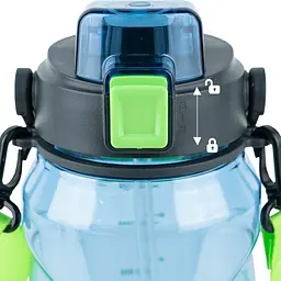 Пляшечка для води Kite 1.5 л синя з зеленим (K24-1202-1) - мініатюра 5
