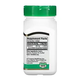 Вітамін E, E 180 mg (400 IU) - 110 softgels - мініатюра 2
