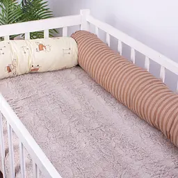 Захисні валики-бортики MirSon Kids Time 18-0009 Happy Hipos, бежеві, 2 шт. - мініатюра 2