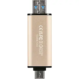 USB флеш накопичувач Transcend 512GB JetFlash 930C Gold-Black USB 3.2/Type-C (TS512GJF930C) - мініатюра 2