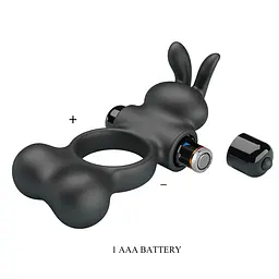 Ерекційне кільце Pretty Love Vibrant Penis Ring Yusuf Black - мініатюра 9