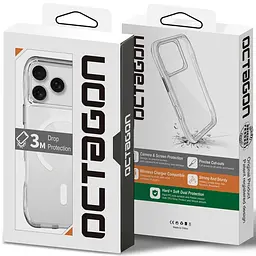 Чохол Epik TPU Space Octagon with MagSafe для Apple iPhone 17 Pro Max (6.9) Clear - мініатюра 5