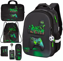 Ортопедичний шкільний рюкзак 6 в 1 для хлопчика School Standard 38х30х18 см Майнкрафт для молодших класів (170-57)