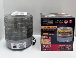 Сушарка-дегідратор Zepline для фруктів, овочів та інших продуктів сірий ZP-029
