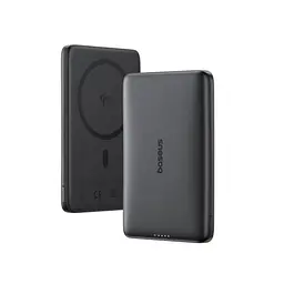 Зовнішній акумулятор Baseus PicoGo AM41 Ultra-Slim Qi2 Magnetic Power Bank 10000 mAh 27W - бездротове зарядне чорне - мініатюра 7