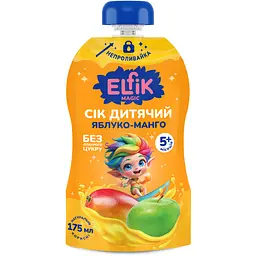Уцінка. Набір сік дитячий Elfik Magic Яблуко-манго 175 мл 6 шт. 