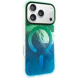 Чохол TPU Shiny Mountain (MagFit) для Apple iPhone 17 Pro Max (6.9) Green / Blue