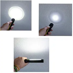 Ручний LED ліхтар акумуляторний ліхтарик та бічна COB лампа USB зарядка Bailong BL-C73-P50 - мініатюра 3