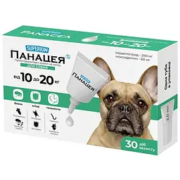 Краплі для тварин Superium Панацея Протипаразитарні для собак 10-20 кг (9143)