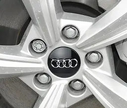 Ковпак колеса Audi Чорний d=69мм, посадковий d=60мм (ковпачок, заглушка диска) 1 шт - мініатюра 4