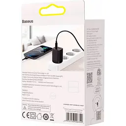 Мережевий зарядний пристрій Baseus Super Si Pro 30W USB-C + USB-A Black (CCSUPP-E01) [102000] - мініатюра 8