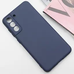 Чохол TPU GETMAN Liquid Silk Full Camera для Samsung Galaxy S21 Синій / Midnight Blue - мініатюра 2