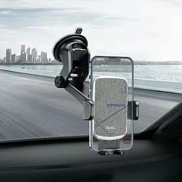 Тримач для телефону в машину Hoco CA95 Polaris push-type telescopic suction cup car holder - мініатюра 4