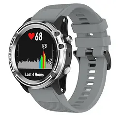Силіконовий ремінець Primo для годинника Garmin Fenix 3/3HR/Fenix 5X/6X Grey - мініатюра 2