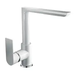 Змішувач для кухні Haiba Alex 018 white/chrome HB9569 Білий матовий