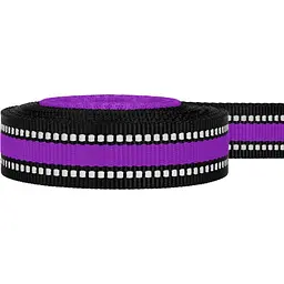 Повідець для собак BronzeDog Mesh, розмір L, 200х2,5 см, фіолетовий - мініатюра 5