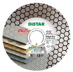 Алмазний диск по кераміці Distar Edge Dry 1A1R 115x1.6x25х22.23 мм