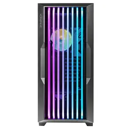 Корпус AZZA GUARDIAN GLASS, Black, без БЖ, Mid Tower, для E-ATX / ATX / Micro ATX / Mini ITX, Type-C / 2xUSB 3.0, макс. CPU - 170 мм / VGA - 400 мм, 1x120 мм ARGB, бічна панель із загартованого скла (CSAZ-520BG) - мініатюра 4