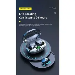 Бездротові навушники TWS Wireless Bluetooth Earbuds K20 Bluetooth V 5.0 Black  - мініатюра 3