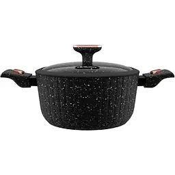 Каструля Bollire Sicilia, з кришкою, чорна, 24 см, 4,5 л (BR-1503)