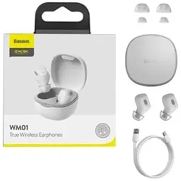 Бездротові навушники Baseus Encok WM01 TWS White (NGTW370002) - мініатюра 2