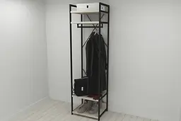 Шафа Гардероб Уні секція 2 серії Конект Ferrum-decor 220x60x50см Чорний метал ДСП Дуб Сонома 32 мм (FRD-104537) - мініатюра 8