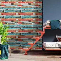 Самоклеюча декоративна 3D панель Sticker Wall рожеве дерево 700x700x5мм 050 SW-00000172 - мініатюра 5