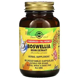Босвелія Boswellia Resin Extract 60 рослинних капсул Solgar vit0006462