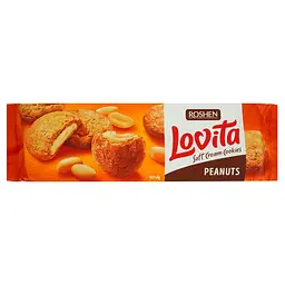 Печиво Roshen Lovita Soft Cream Cookies Peanuts 127 г