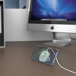 Зарядний пристрій Qi HOCO core magnetic holder wireless fast charger CW35 білий 15W - мініатюра 4