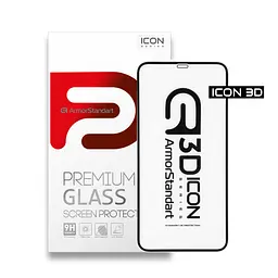 Захисне 3D скло для Apple iPhone 12 mini, Icon 3D, загартоване, 9H, загартоване скло, повне проклеювання, протиударне, глянсове з олеофобним покриттям, на весь екран, сумісне з чохлами, проста установка, ArmorStandart (ARM57193)