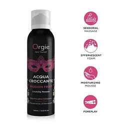 Шипуча зволожуюча пінка для масажу, 150 мл (маракуя) Оrgie - Acqua Crocante - мініатюра 3