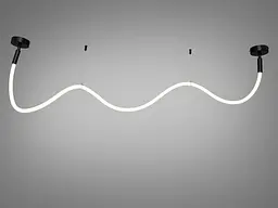 Люстра стельова LED Diasha 9610-2000BK Шланг, 22W, чорний, для коридору, вітальні, спальні, кафе, ресторану - мініатюра 2