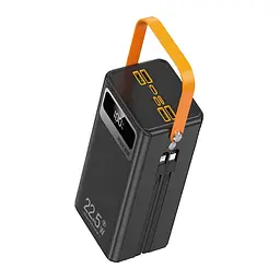 Павербанк 40000мА·ч зовнішній акумулятор Power Bank 4USB 2Type-C PD зі швидкою зарядкою до 22.5W та кабелю Type-C та Lightning портативний зарядний пристрій TUGII Y104 - мініатюра 4
