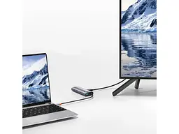 Мультипортовий адаптер BASEUS Metal Gleam Series 7-in-1 Multifunctional Type-C HUB Gray (WKWG020113) - мініатюра 10