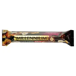 Упаковка шоколаду Millennium Golden Nut чорний з горіхами 40г * 12 шт
