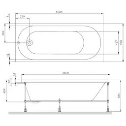 Ванна акрилова AM.PM X-Joy W94A-160-070W-A1 - мініатюра 9
