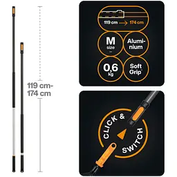 Ручка Fiskars OneClick M телескопічна (1080671) - мініатюра 2
