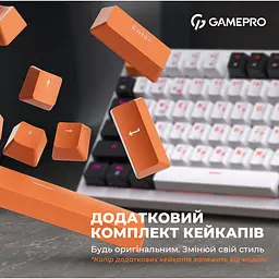 Клавіатура GamePro Red з Hot-Swap RGB White дротова механічна (MK160W) - мініатюра 9