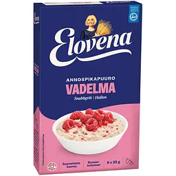 Вівсяна каша-хвилинка Elovena з малиною 210 г (35 г х 6 шт.)