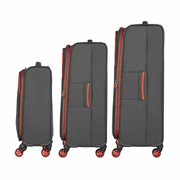 2E Набір валіз 2E, Trek, (L+M+S), TSA, 4 колеса, + 3 рюкзаки Cabin (2E-BPET-CABIN-BK), поліестр, сірий - мініатюра 6