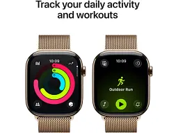 Смарт-годинник Apple Watch Series 11 GPS + Cellular 42mm Gold Tit. Case w. Gold Milanese Loop (MF8Y4) - мініатюра 5