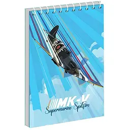 Зошит для записів Yes Planes А6 80 аркушів клітинка 6 шт. (151956)