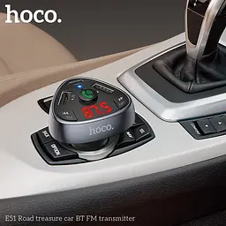 Адаптер автомобільний Hoco with Bluetooth FM Road treasure E51 18W - мініатюра 8