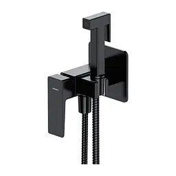 Набір гігієнічного душу прихованого монтажу Omnires Parma black mat SYSPMBI2BL, Чорний матовий
