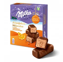 Цукерки пташине молоко Milka Alpine Milk Chocolate Orange 330г - мініатюра 3