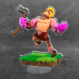Акрилова колекційна фігурка Clash of Clans, Clash Royale Персонаж Варвар 15 см