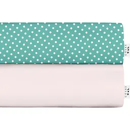 Набір євро простирадло Cosas Rose/Mint Dots 220х240 см (SetSheet_Rose_DotsMint_220х240)